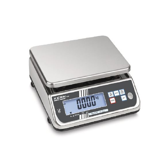 KERN FXN 6K-3M hitelesíthető konyhai mérleg IP68 HACCP