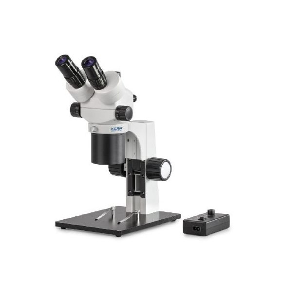 KERN OZC 583 Trinokuláris koaxális zoom sztereo mikroszkóp 18-65x