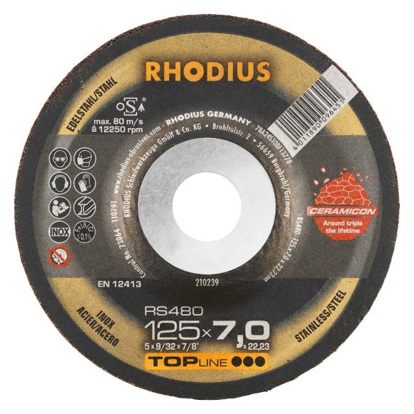 RHODIUS RS480 kerámia nagyolótárcsa 125 mm