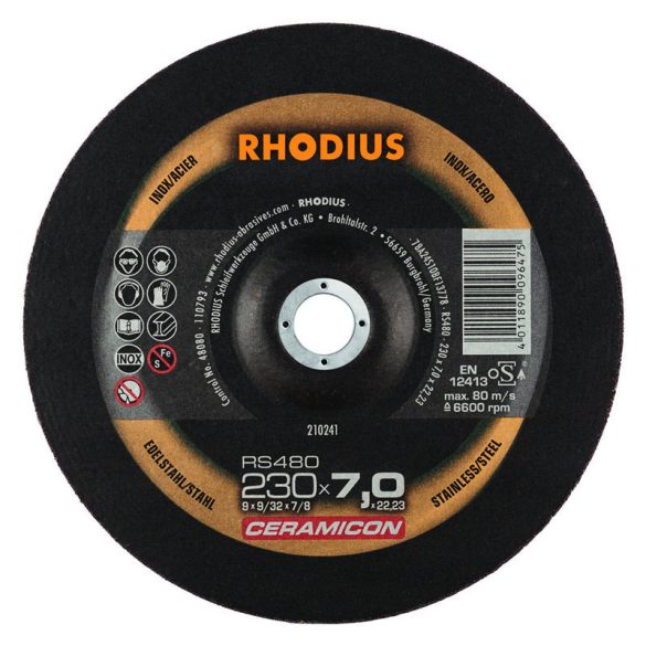 RHODIUS RS480 kerámia nagyolótárcsa 180 mm
