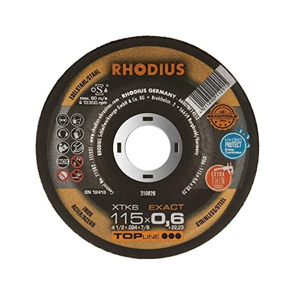 RHODIUS XTK6 EXACT vékony vágótárcsa 115 mm